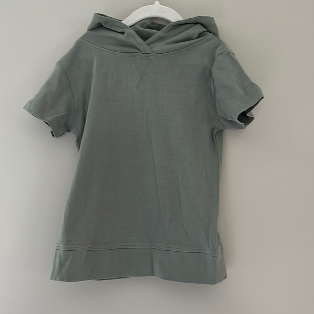 Kate Quinn Green Cotton Short Sleeve Hoodie 7Y
